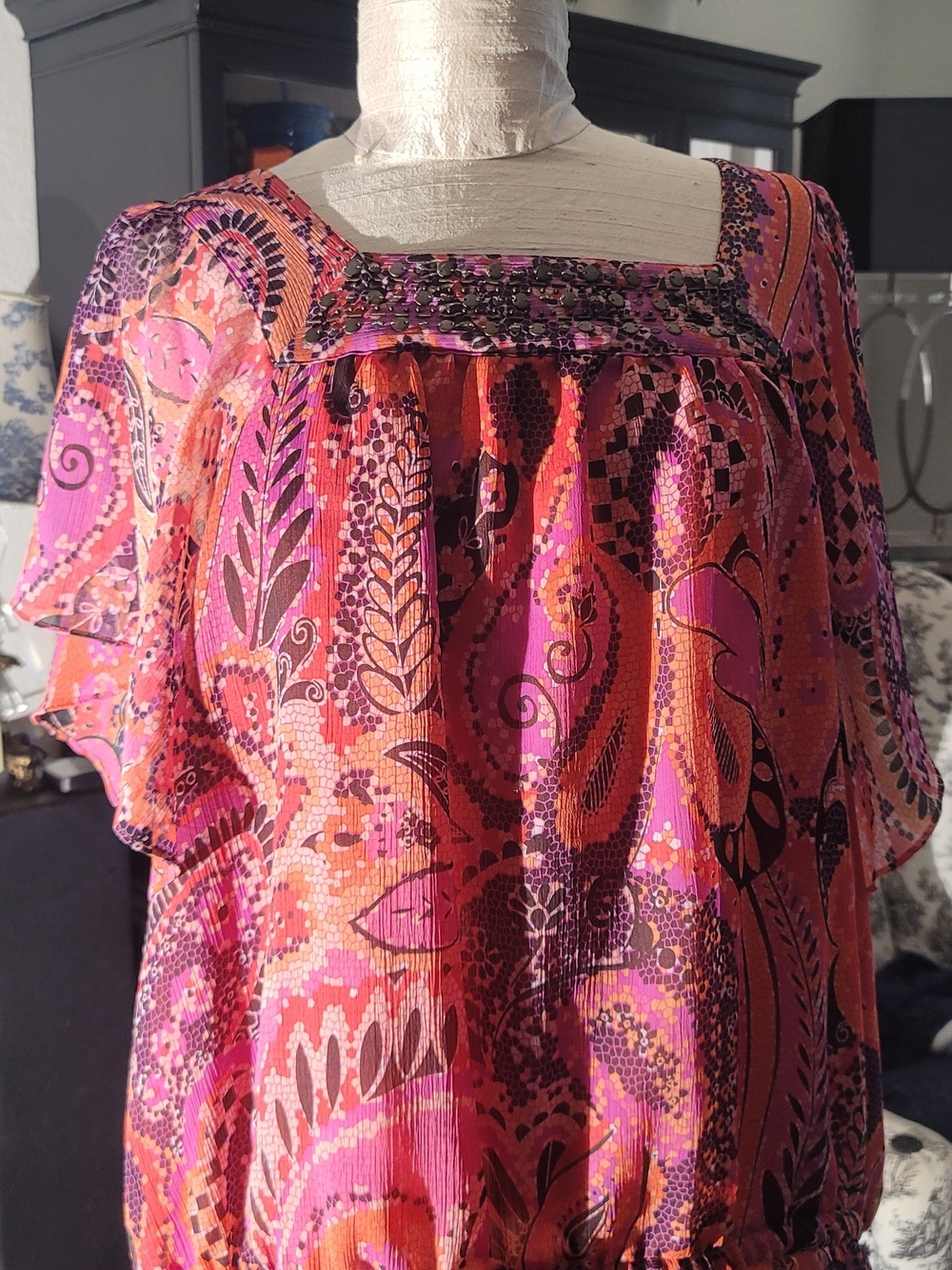 Apt. 9 Multicolor Paisley Square-Neck Blouse